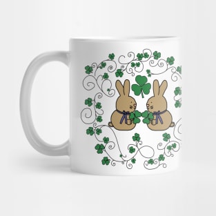 Irish Hare Shamrock St Patricks Day Mug